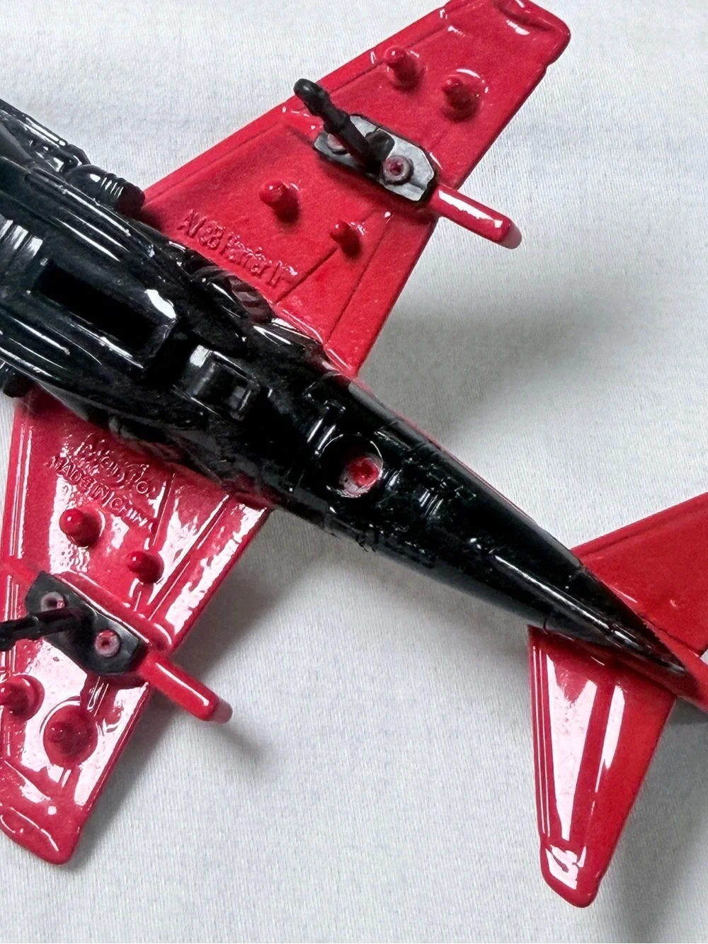 Marvel Spider-Man Diecast Toy Jet Airplane Red/Black Vintage 2004